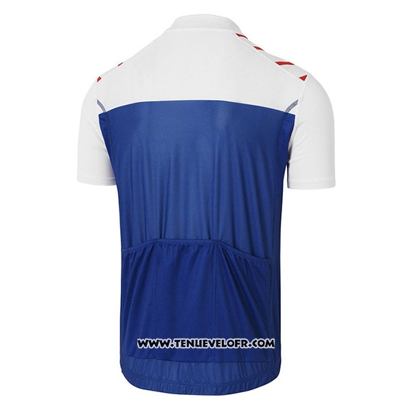 2017 Maillot Ciclismo Coq Sportif Tour DE France Bleu et Blanc Manches Courtes et Cuissard